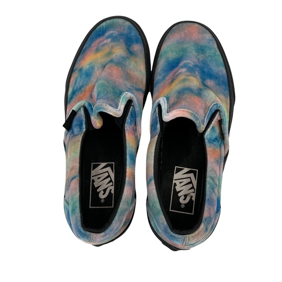Vans Velvet Tie-Dye Classic Slip On Platform Shoe Women Size 6 - Picture 3 of 7